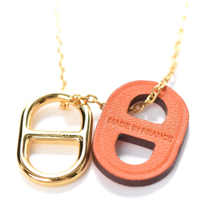 Hermes Swift O'Maillon Pendant Necklace Orange 5 of 5