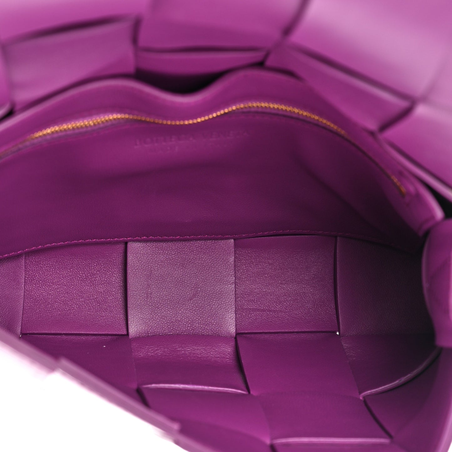 Gloss Calfskin Croc Embossed Intreccio Cassette Crossbody Bag Venom Brass