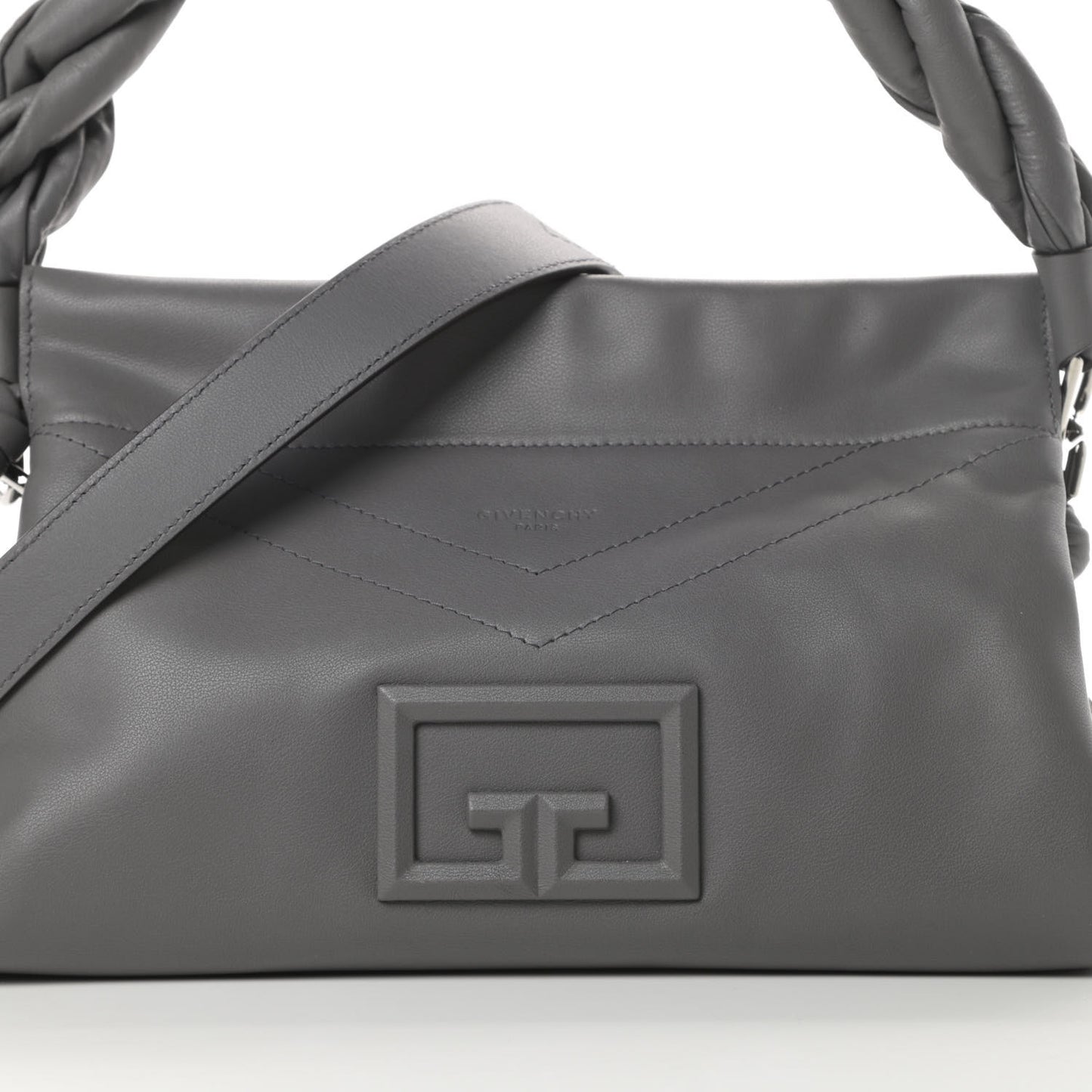 Calfskin Medium ID93 Satchel Storm Grey