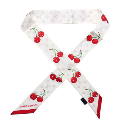 Louis Vuitton LV X TM Silk Monogram Cerises Bandeau White 1 of 3