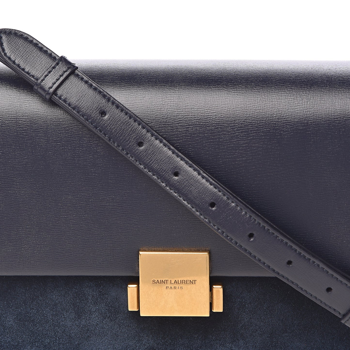 Smooth Calfskin Suede Medium Bellechasse Navy
