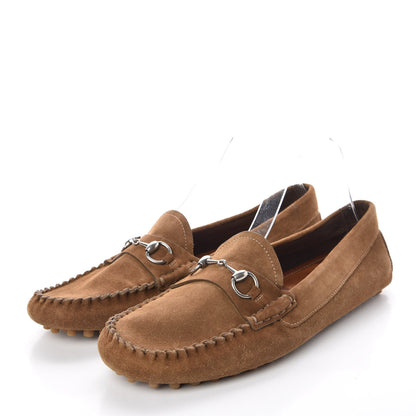 Gucci Suede Womens Horsebit Driver Loafer 39 Brown 3 of 9