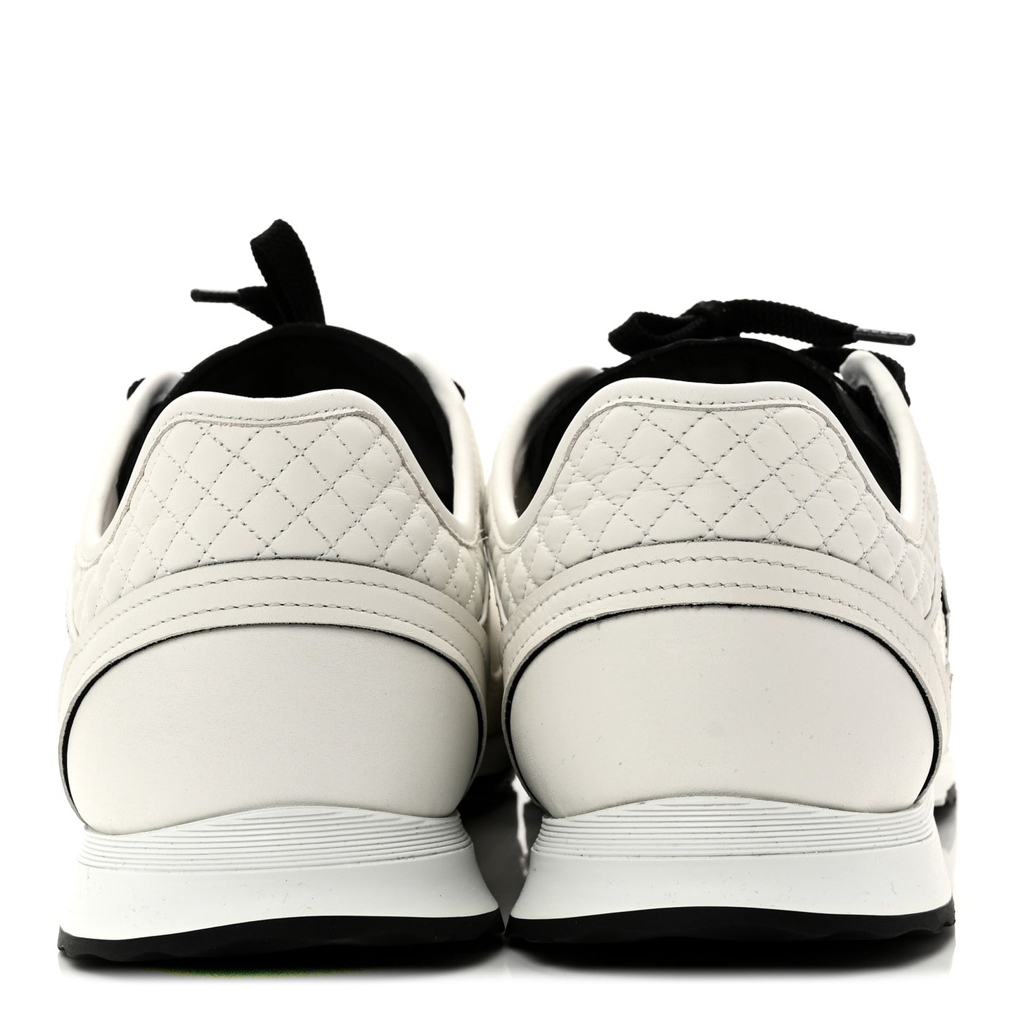 Calfskin Suede CC Mens Sneakers 43 White Beige Black