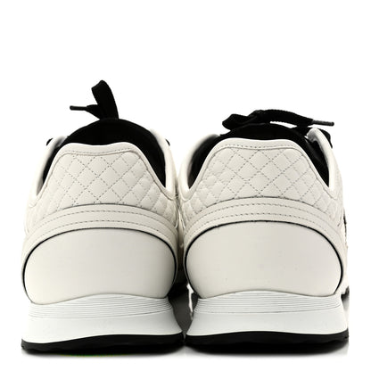 Chanel Calfskin Suede CC Mens Sneakers 43 White Beige Black 6 of 10
