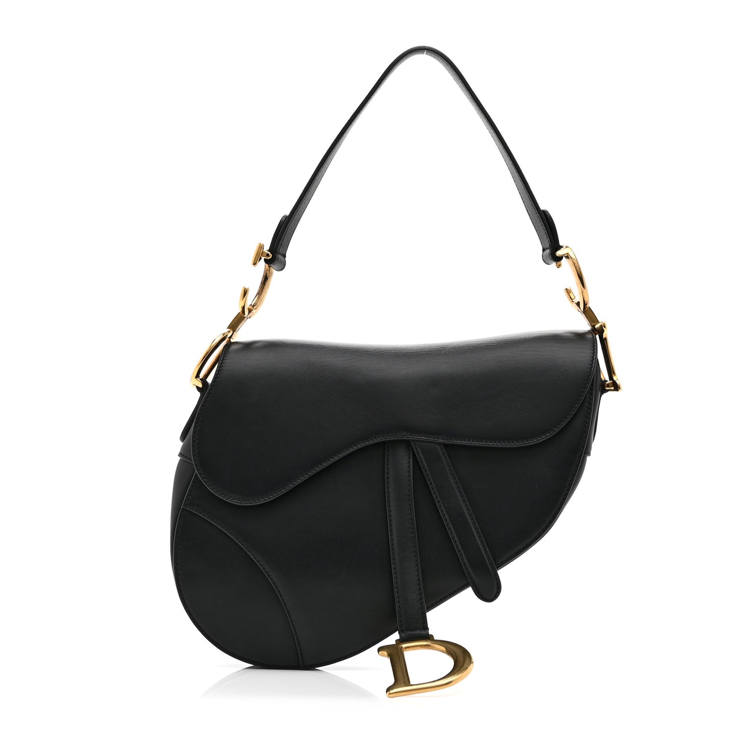 Calfskin Saddle Bag Black