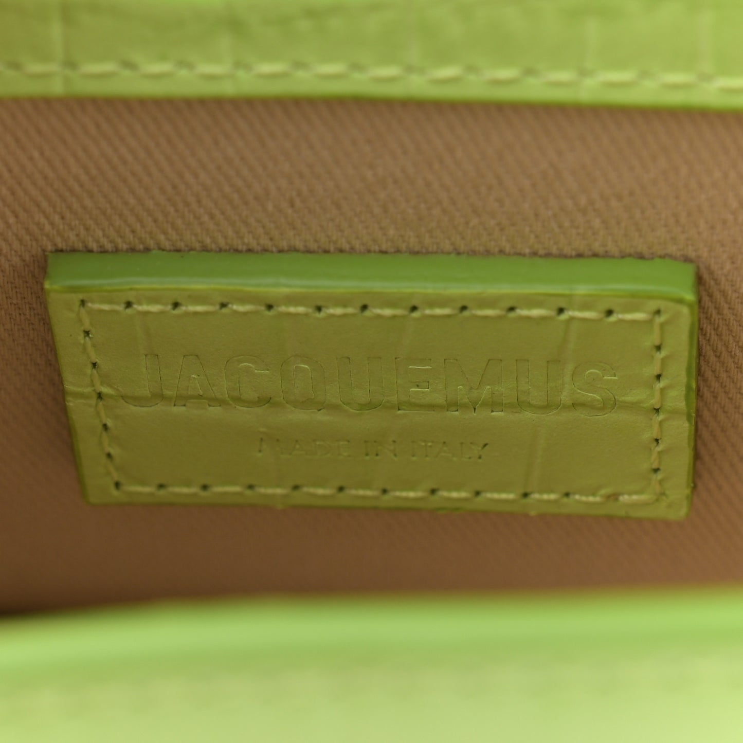 Calfskin Crocodile Embossed Le Chiquito Light Green