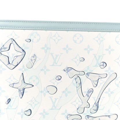 Louis Vuitton Monogram Aquagarden Pochette Voyage MM Crystal Blue 7 of 9