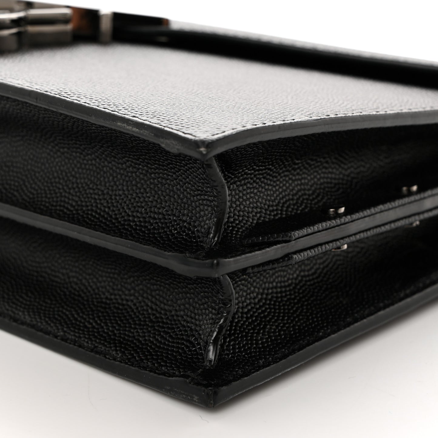 Grain De Poudre Monogram Cassandra Clasp Bag Black