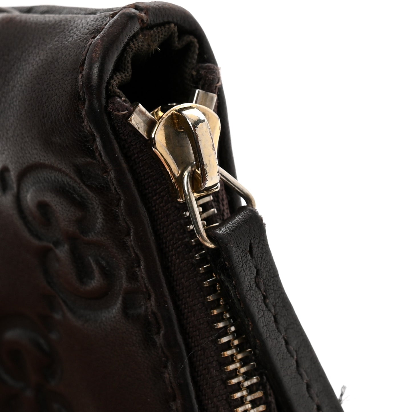 Guccissima Key Case Brown