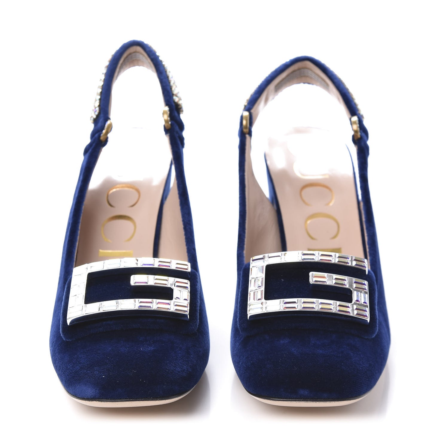 Velvet Crystal Square G Madelyn Slingbacks 38.5 Cobalt Blue