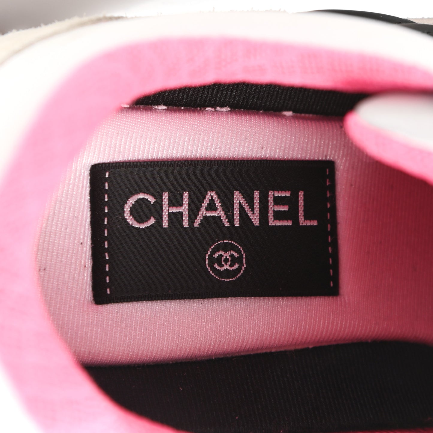 Calfskin Fabric Sneakers 38 White Silver Fluo Pink