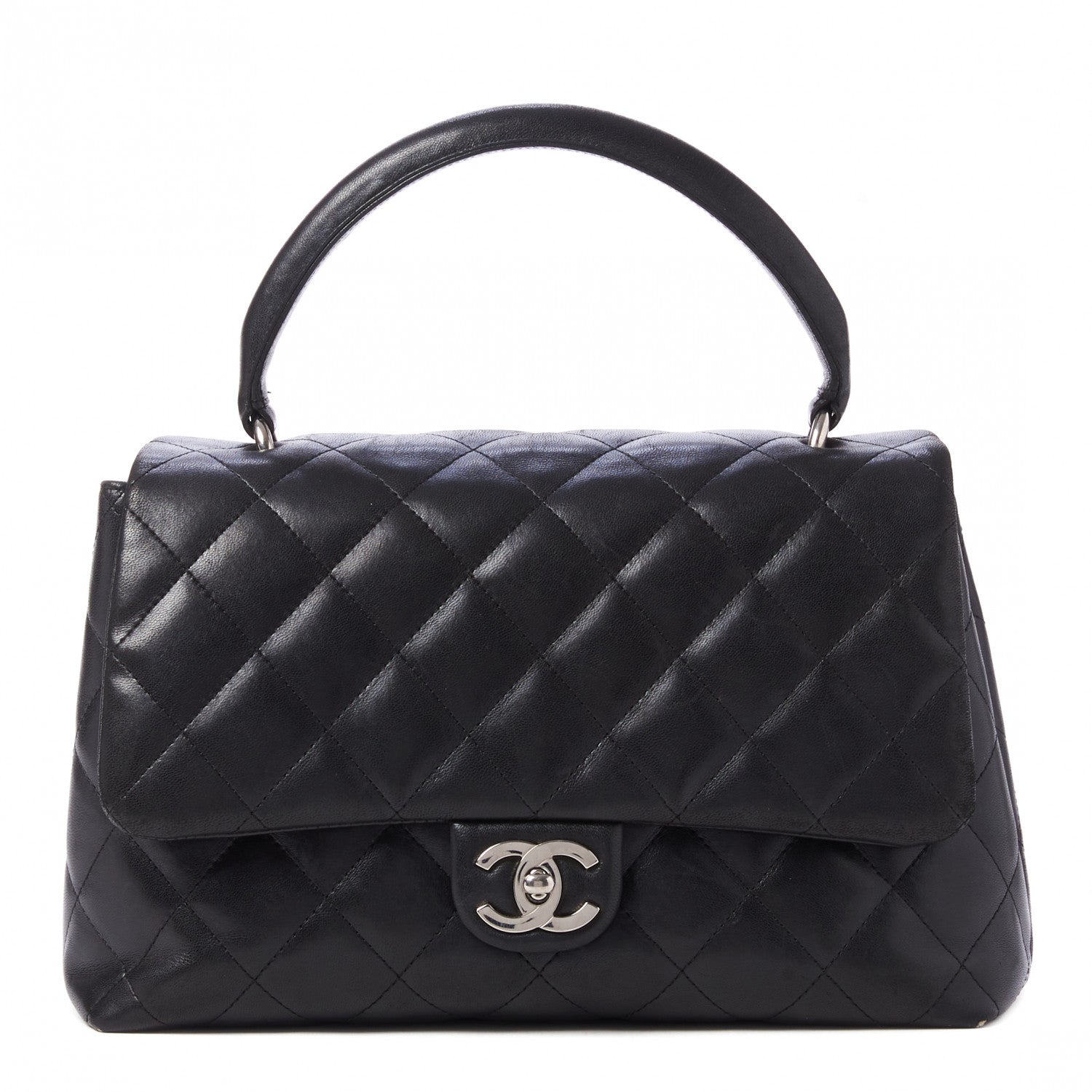 Chanel Lambskin Quilted Medium Kelly Flap Bag Black 1 of 10