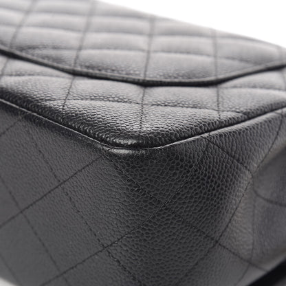 Chanel Caviar Quilted Jumbo Double Flap Black 16 of 17