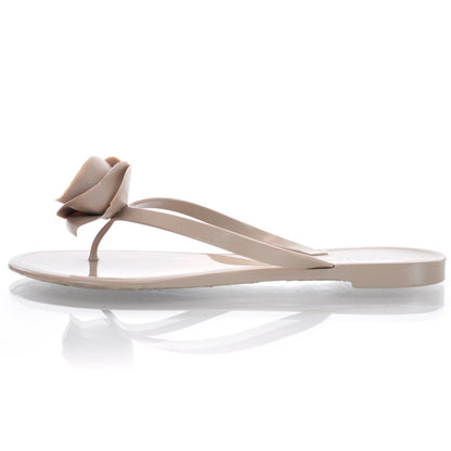 Valentino Garavani PVC Jelly Rose Thong Sandals 39 Poudre 2 of 5