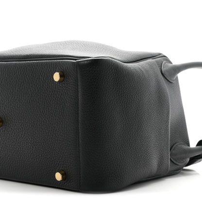 Hermes Taurillon Clemence Lindy 30 Black 10 of 11