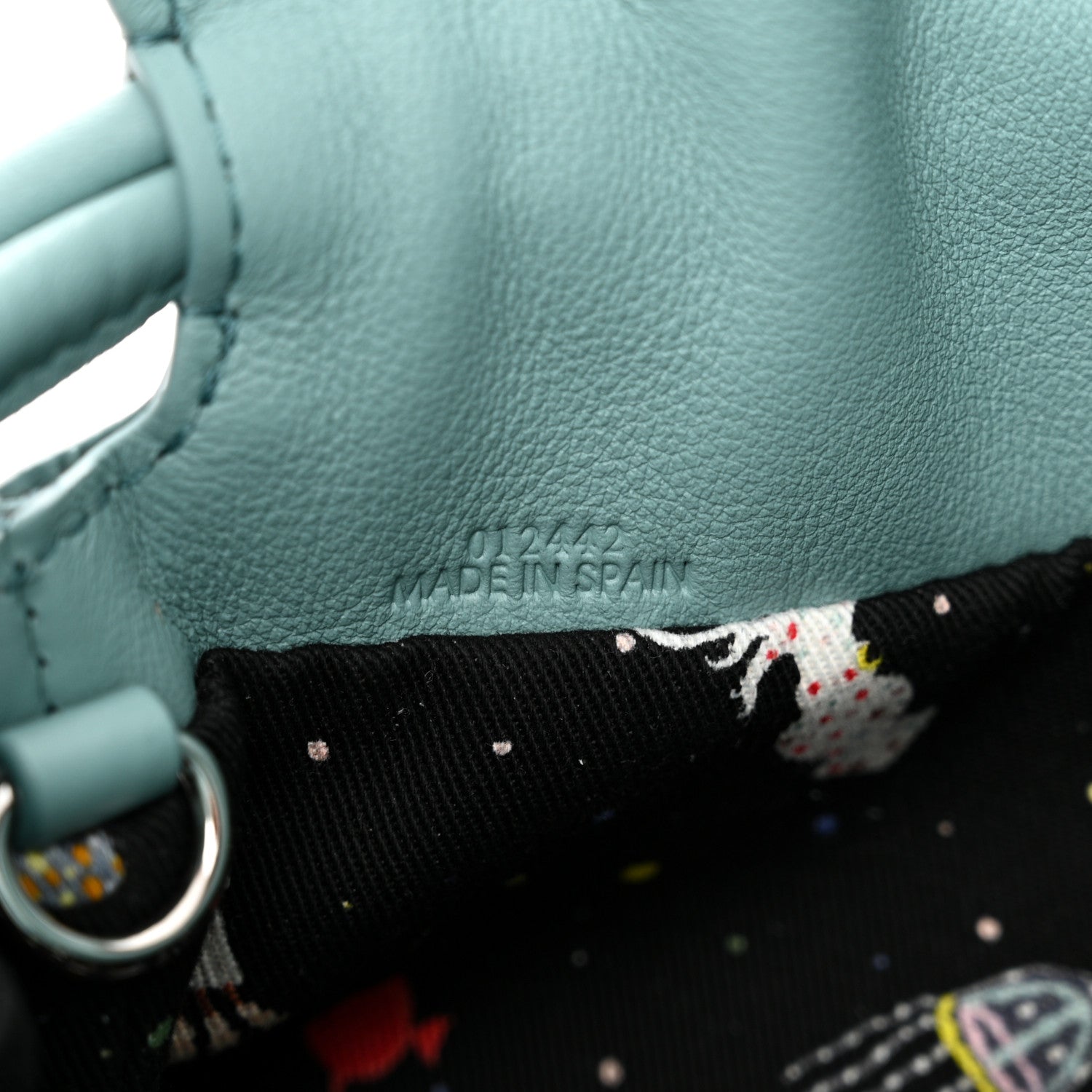 Loewe X SUNA FUJITA Nappa Flamenco Knot Clutch Ocean 7 of 11