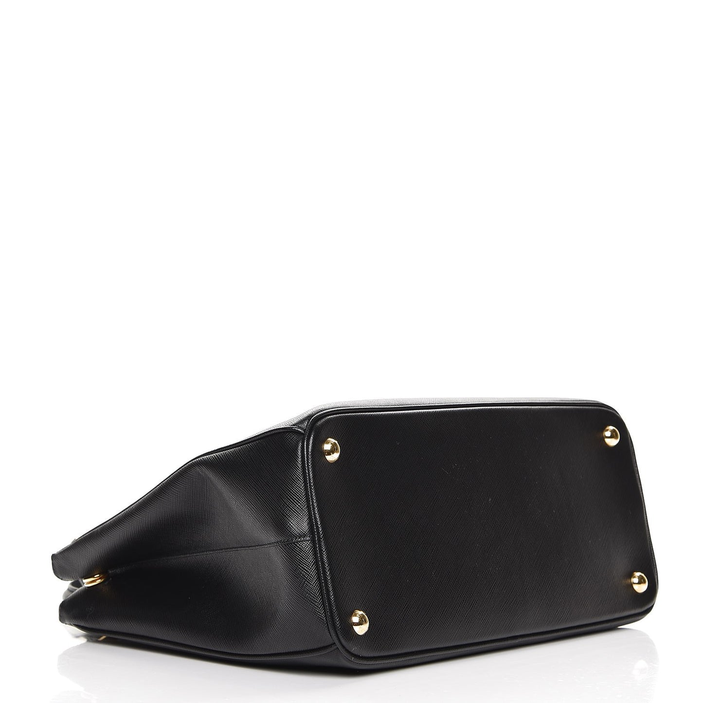 Saffiano Medium Galleria Double Zip Tote Black