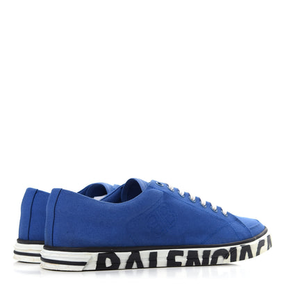 Balenciaga Cotton Canvas Match Graffiti Sneakers 41 Bleu Black 4 of 10
