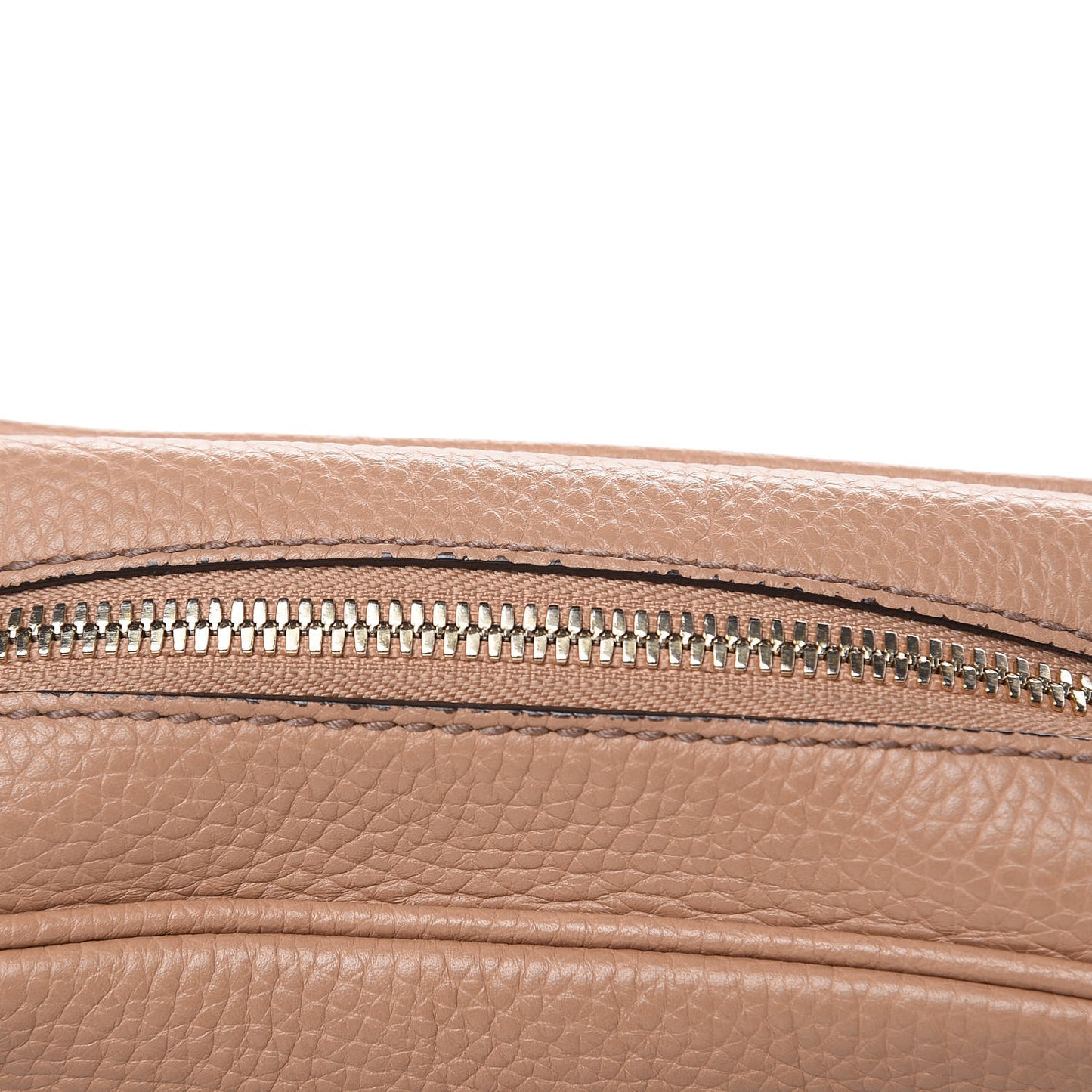 Pebbled Calfskin Small Soho Disco Bag Rose Beige