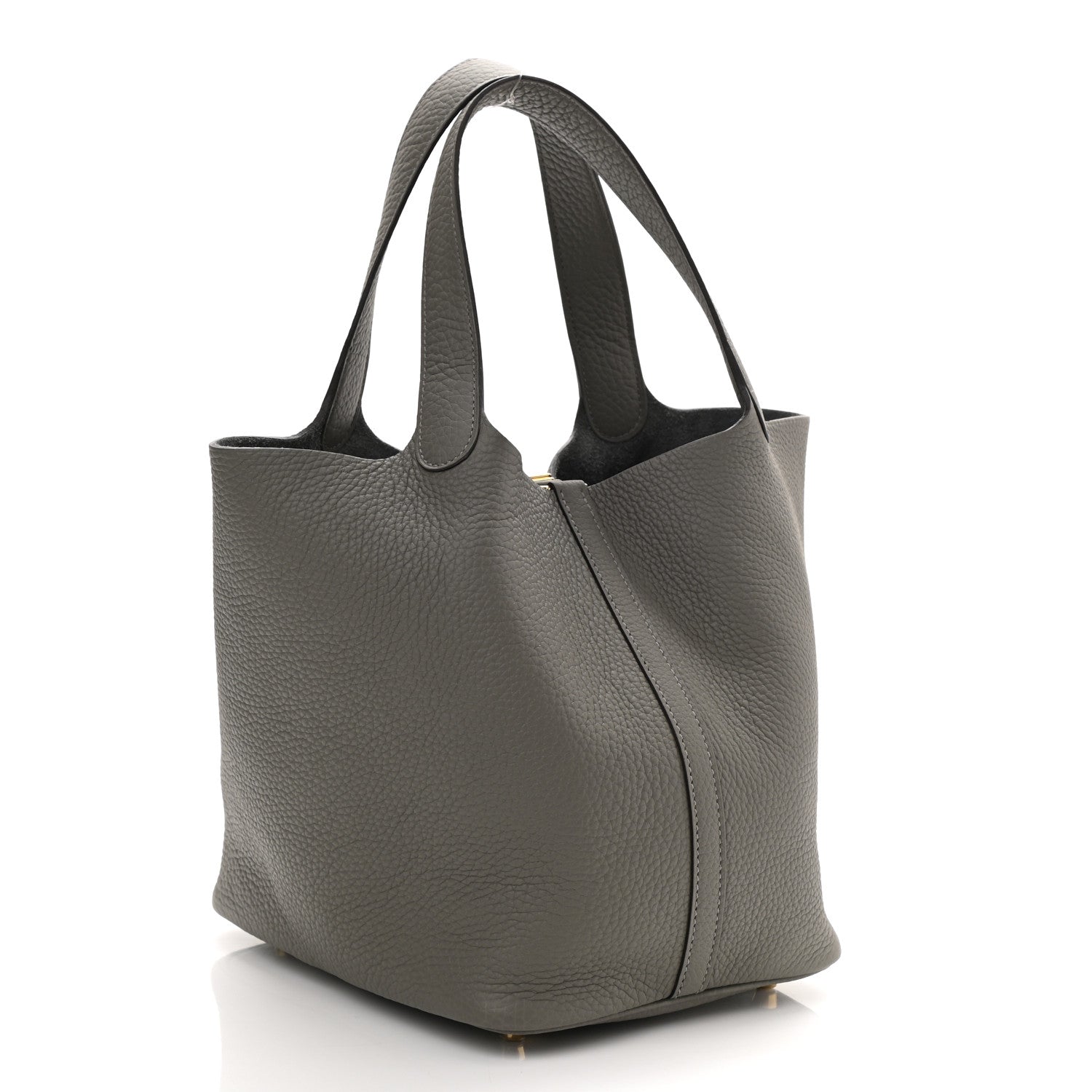 Hermes Taurillon Clemence Picotin Lock 22 MM Gris Meyer 2 of 10