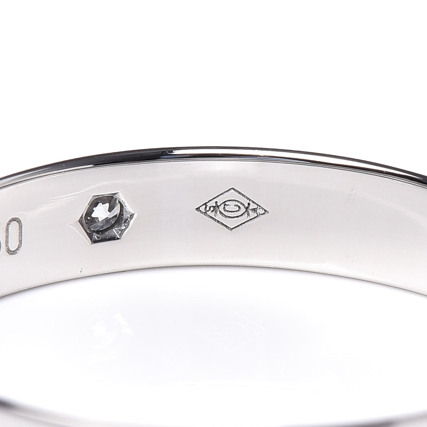 Platinum Diamond 3mm C De Cartier Wedding Band Ring 47 4