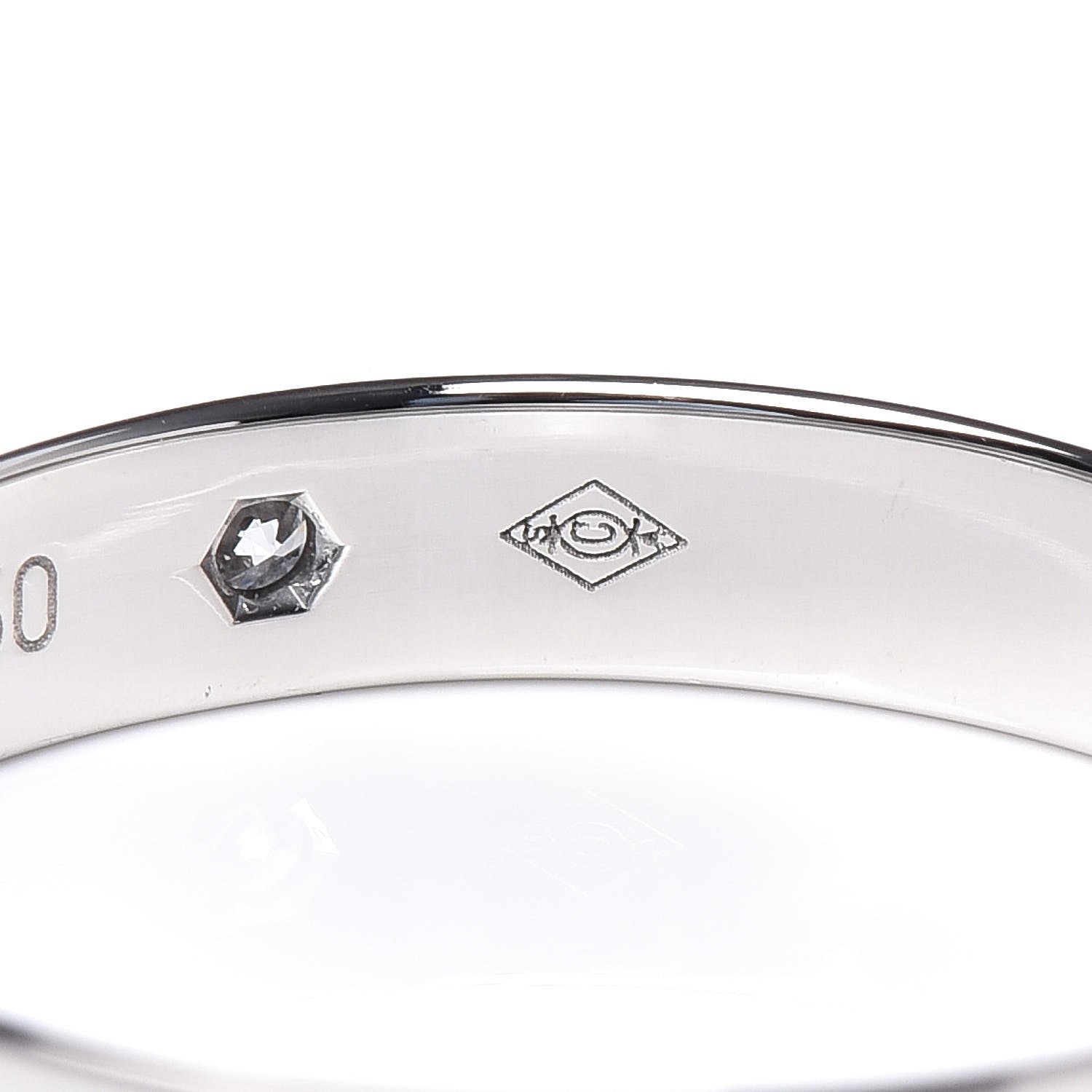 Cartier Platinum Diamond 3mm C De Cartier Wedding Band Ring 47 4 6 of 6