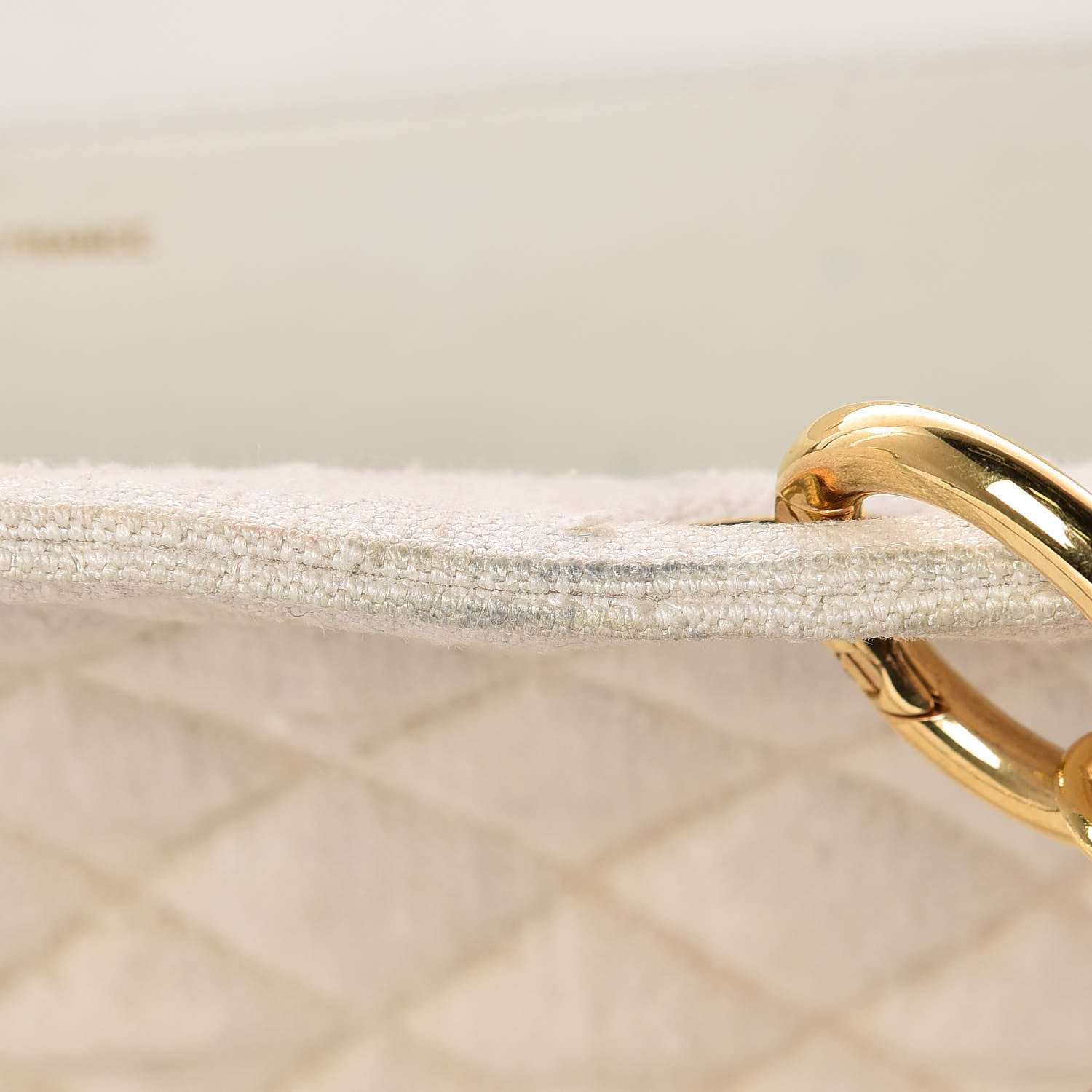 Chanel Linen Quilted CC Shopping Tote Beige 16 of 21