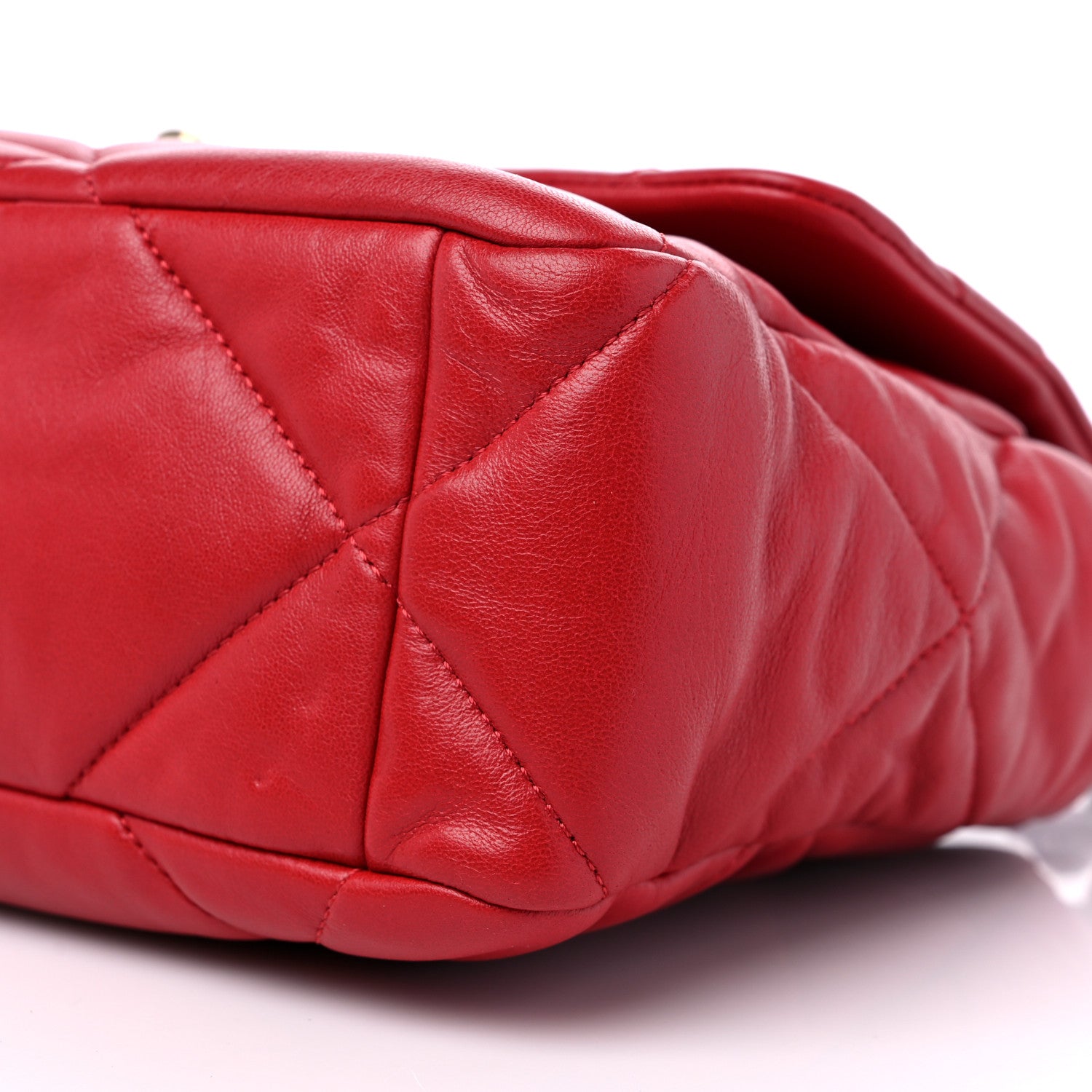 Chanel Lambskin Quilted Large Chanel 19 Flap Red 9 of 9