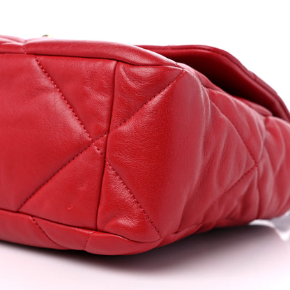 Chanel Lambskin Quilted Large Chanel 19 Flap Red 9 of 9