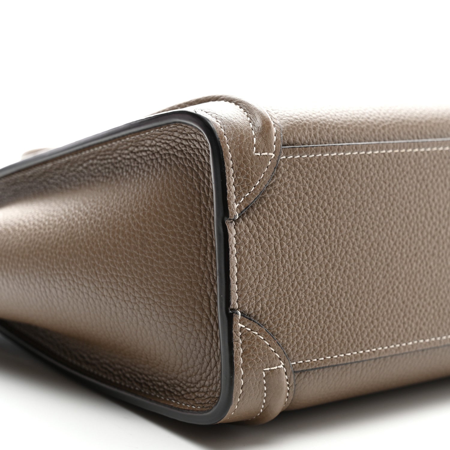 Celine Drummed Calfskin Nano Luggage Souris 9 of 10