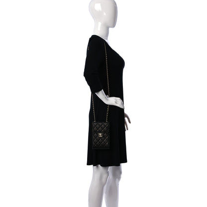 Chanel Caviar Quilted Classic Phone Holder Black 2 of 10
