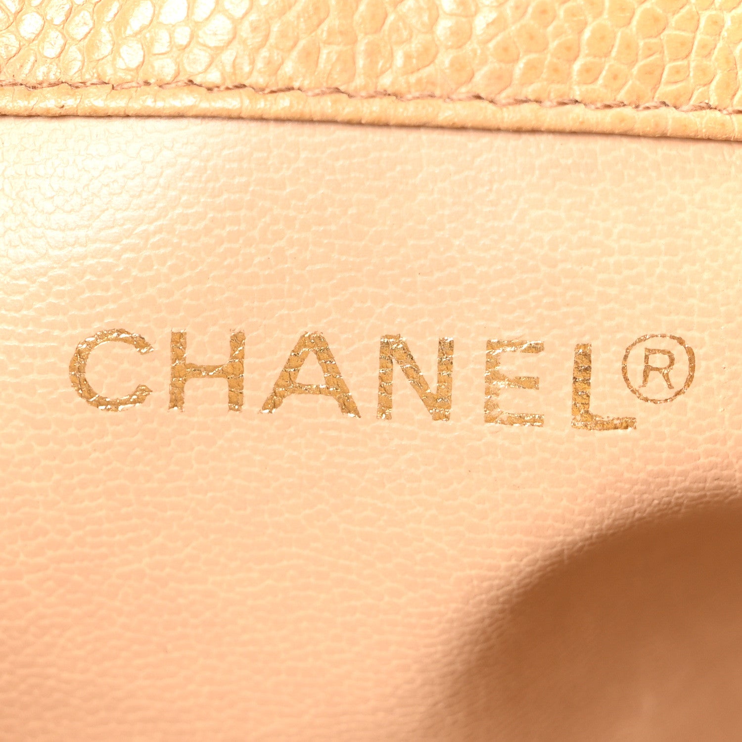Chanel Caviar CC Drawstring Shoulder Bag Beige 7 of 11