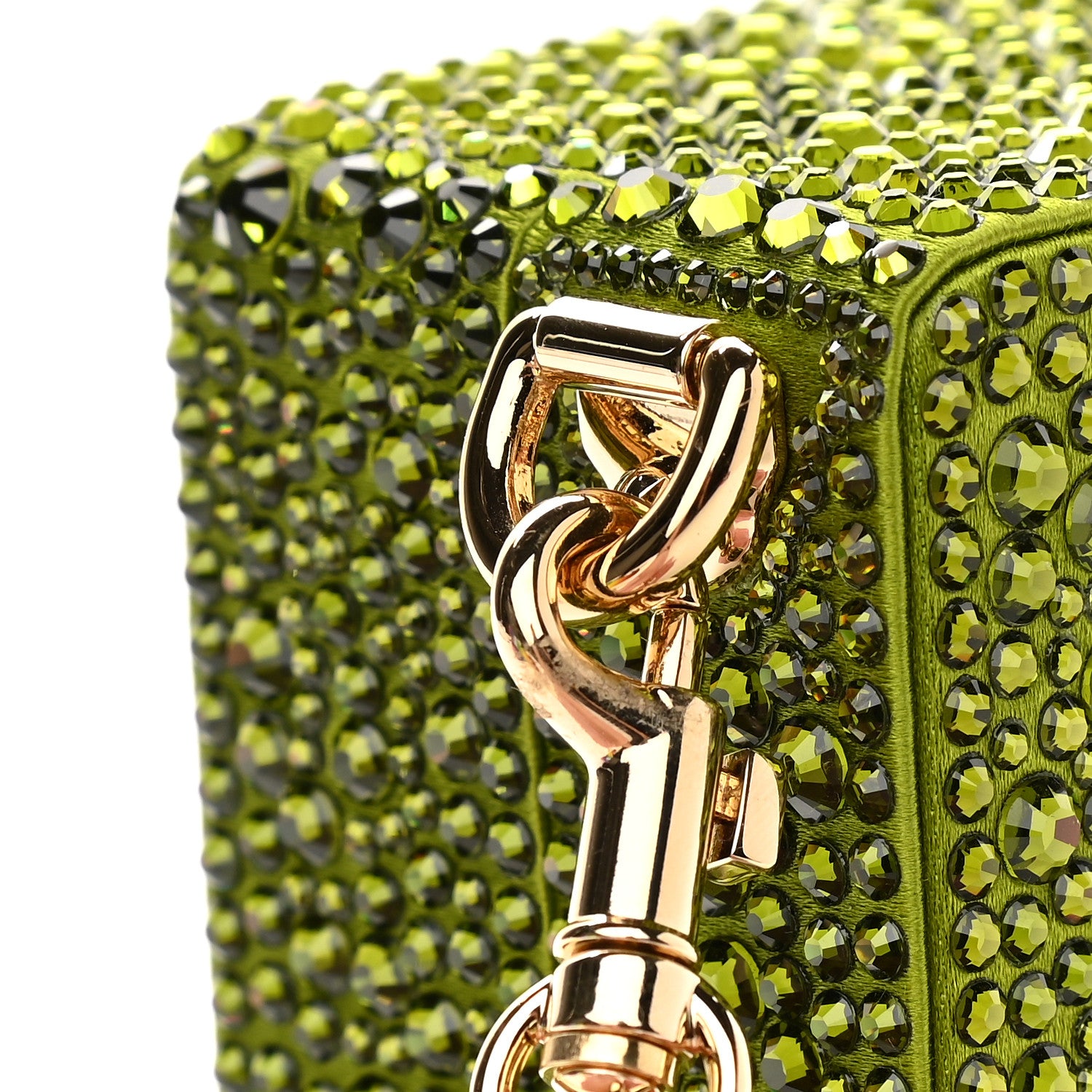 Dolce & Gabbana Satin Crystal Embellished Box Clutch 9 of 9