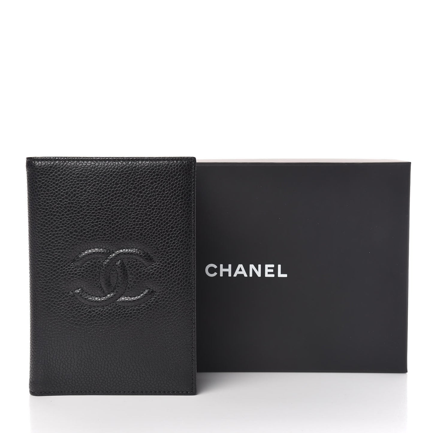 Caviar Timeless Passport Holder Black