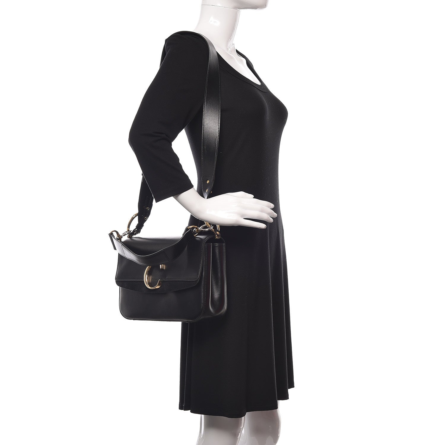 Chloe Calfskin C Double Carry Black 2 of 15