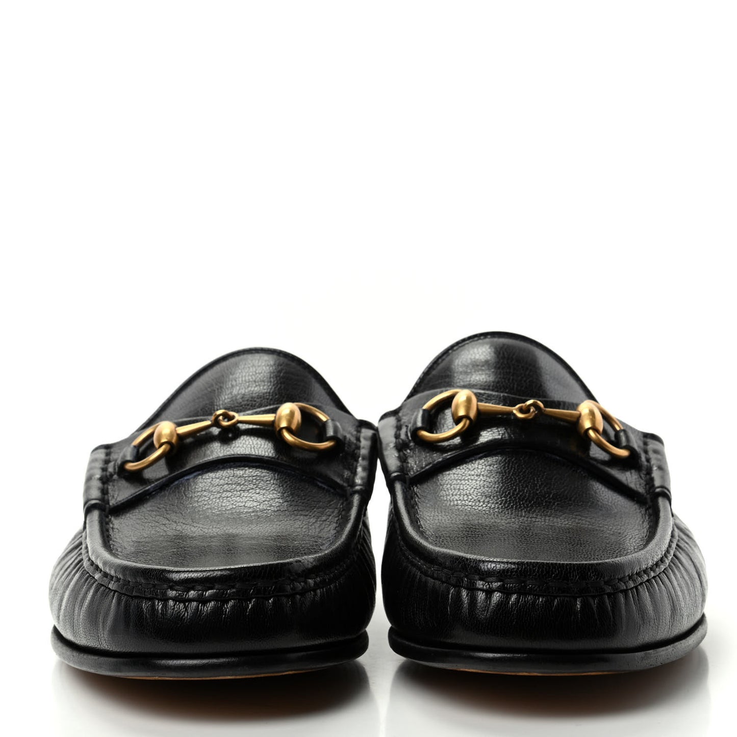 Goatskin Mens Horsebit Slippers 8.5 Black