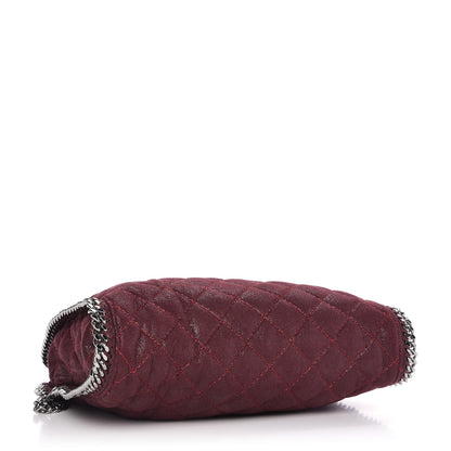 Stella McCartney Shaggy Deer Quilted Falabella Fold Over Tote Plum 5 of 10