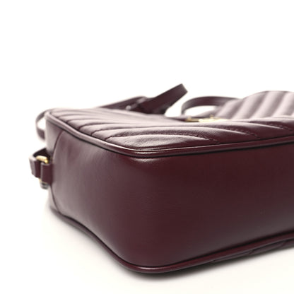 Saint Laurent Calfskin Matelasse Monogram Lou Camera Bag Dark Legion Red 8 of 9