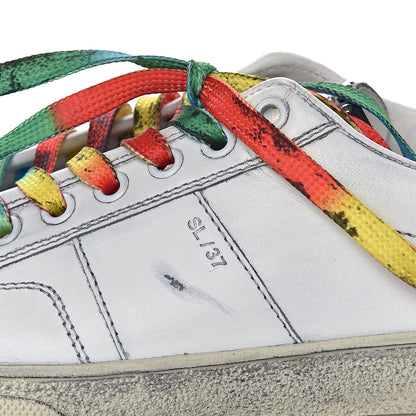 Saint Laurent Calfskin Distressed Court Classic Surf Low Top Sneakers 39 White 10 of 11