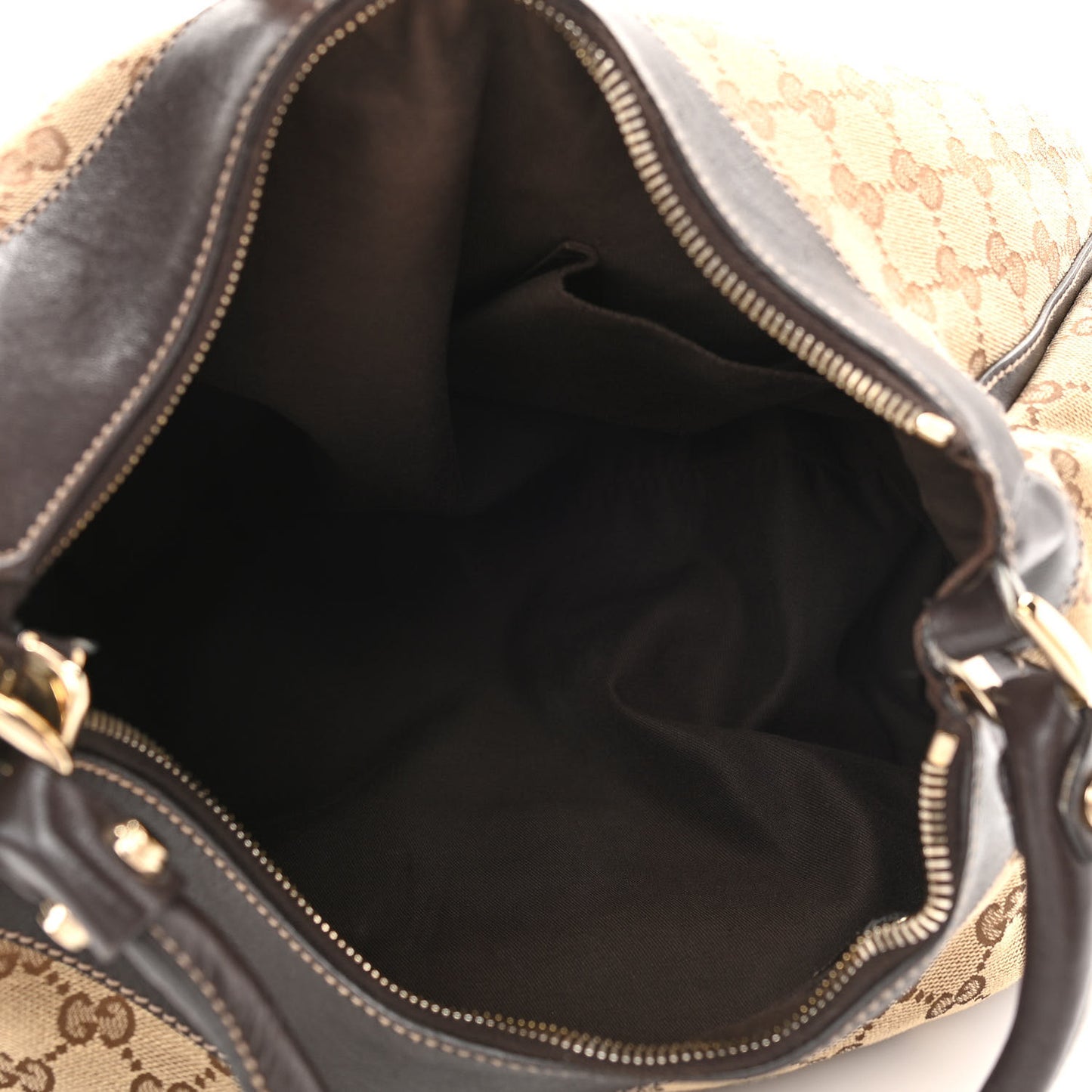 Monogram Large D Gold Hobo Dark Brown