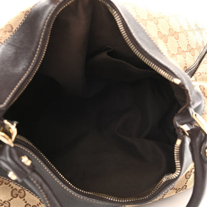 Gucci Monogram Large D Gold Hobo Dark Brown 5 of 14