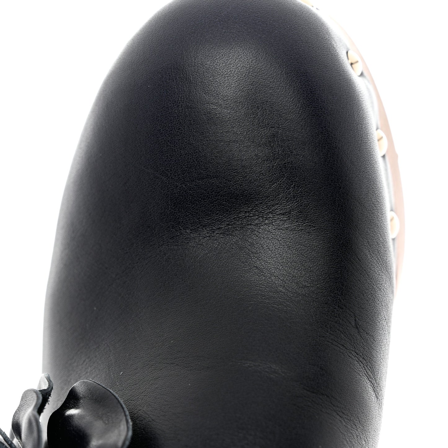 Calfskin Camellia Clogs 41 Navy