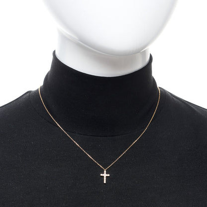 Cartier 18K Pink Gold Diamond Symbols Cross Pendant Necklace 2 of 6