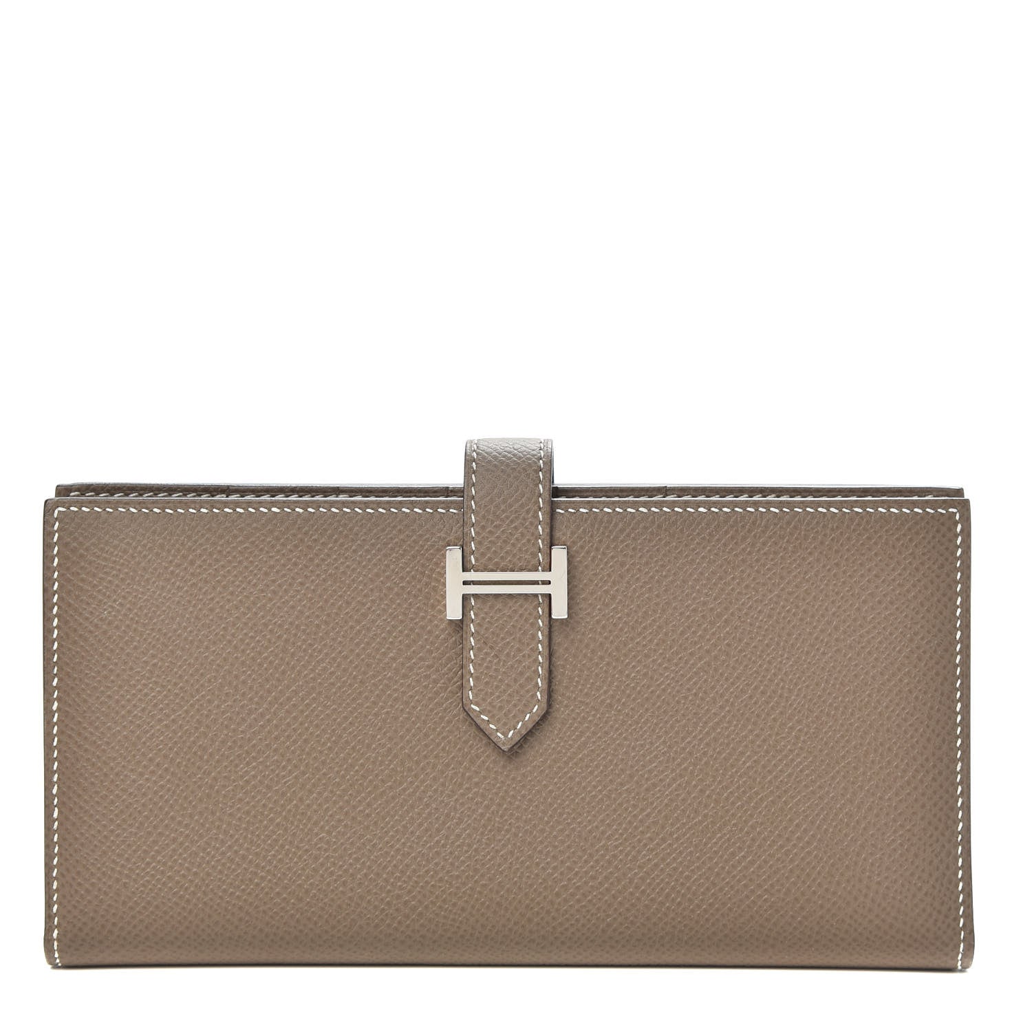 Hermes Epsom Bearn Gusset Wallet Etoupe 1 of 8
