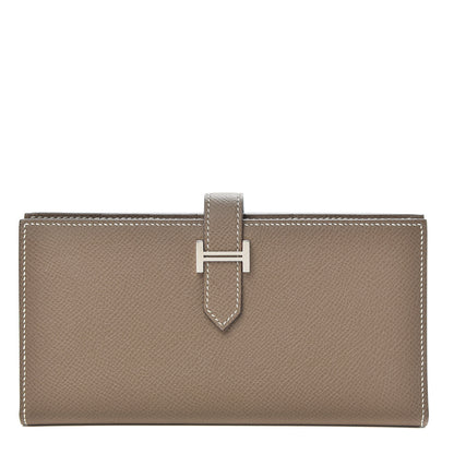 Hermes Epsom Bearn Gusset Wallet Etoupe 1 of 8