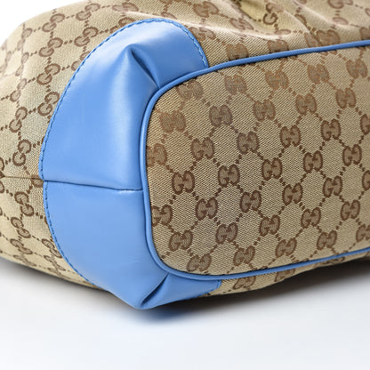 Gucci Monogram Medium Sukey Top Handle Blue 5 of 9