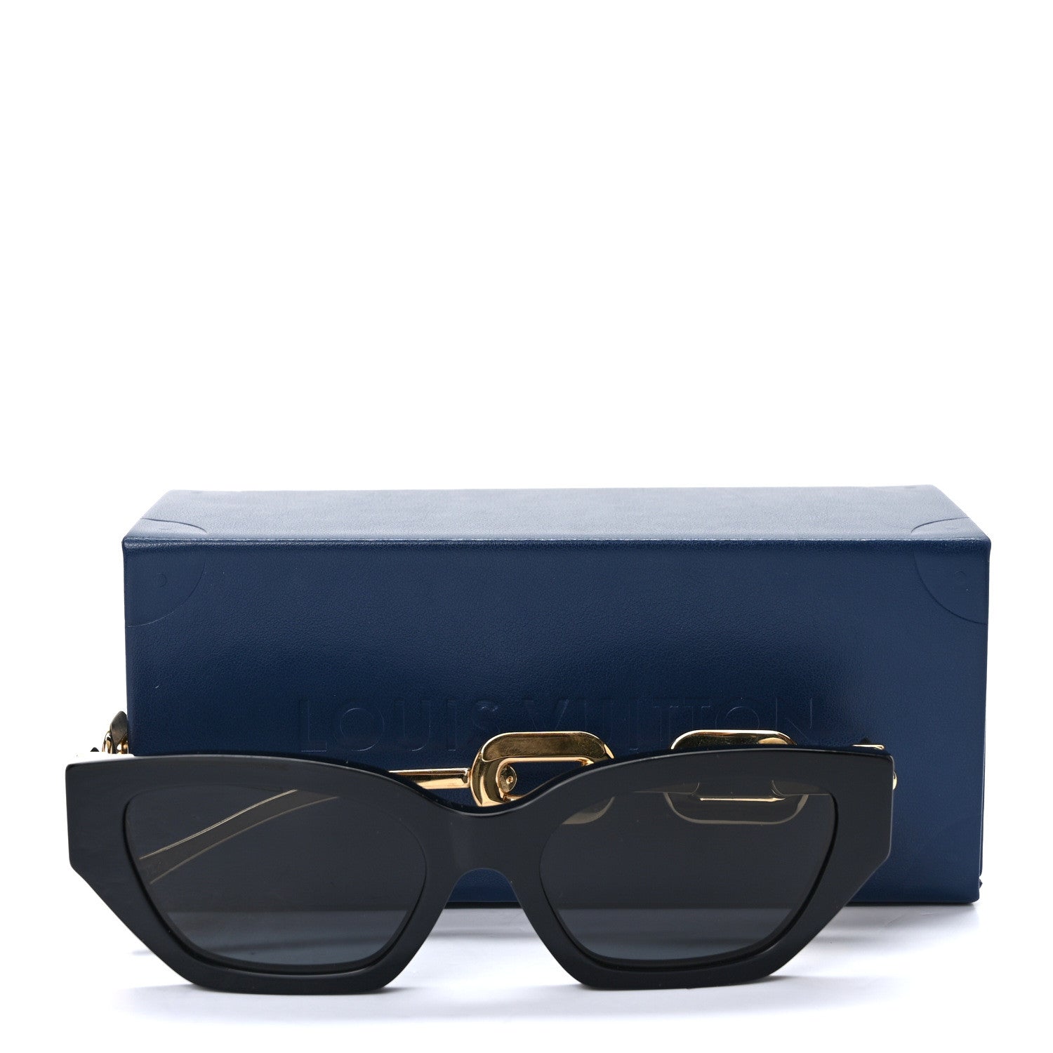Louis Vuitton Metal LV Edge Sunglasses Z1473W Black 8 of 9