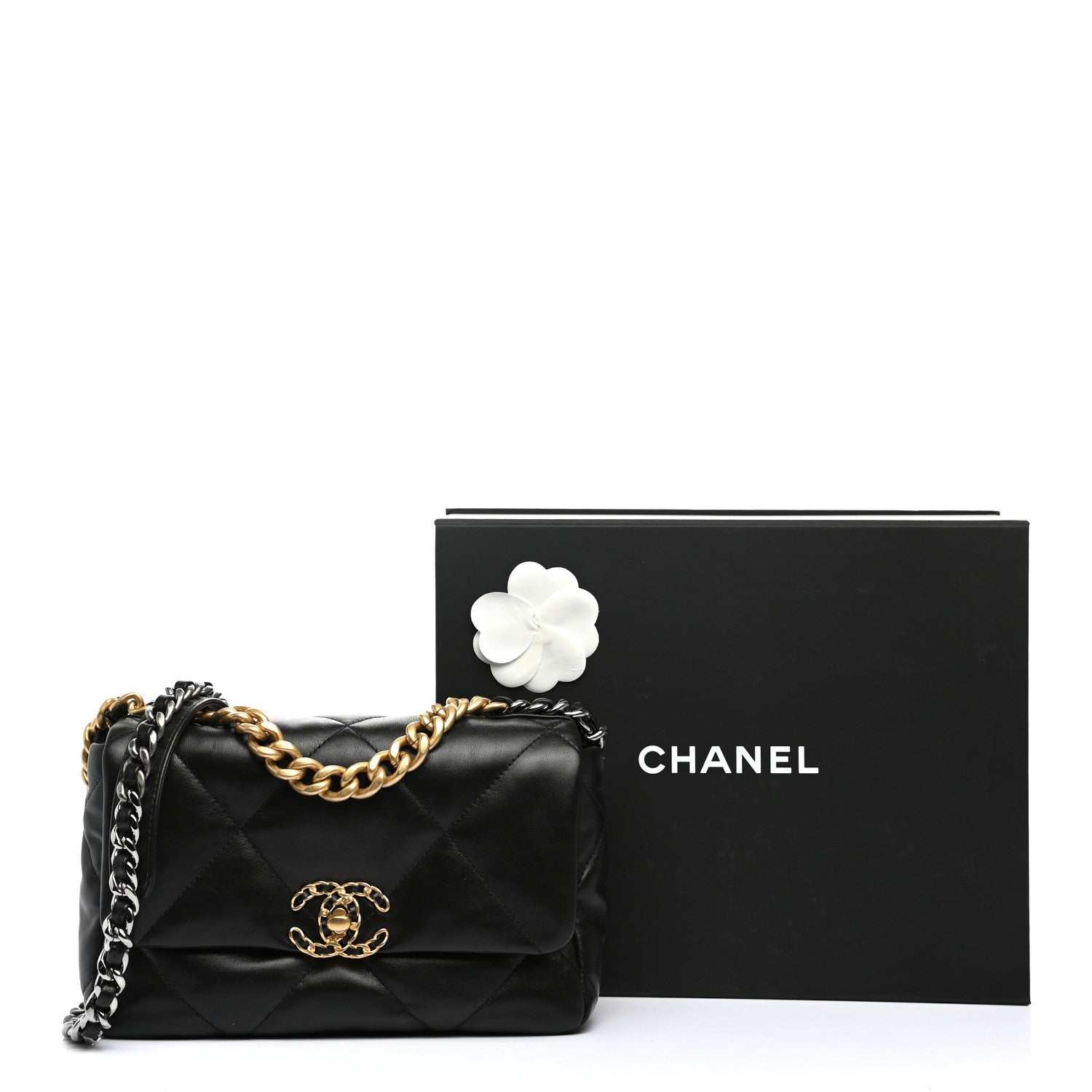 Chanel Lambskin Quilted Medium Chanel 19 Flap Black 11 of 11