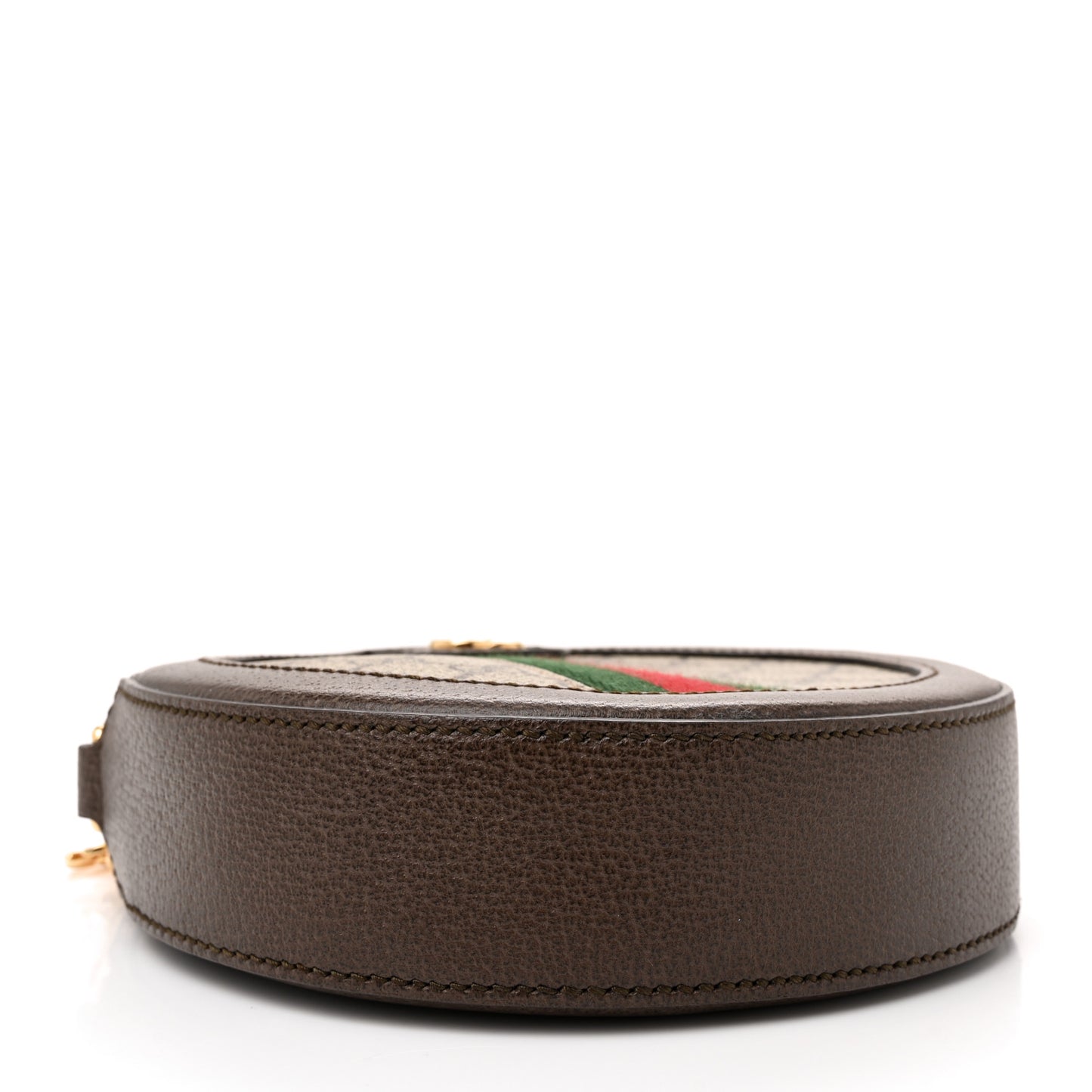 GG Supreme Monogram Web Mini Ophidia Round Shoulder Bag Brown