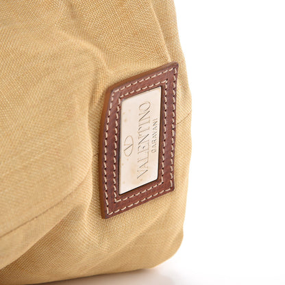Valentino Garavani Canvas Rosette Tote Beige 7 of 7